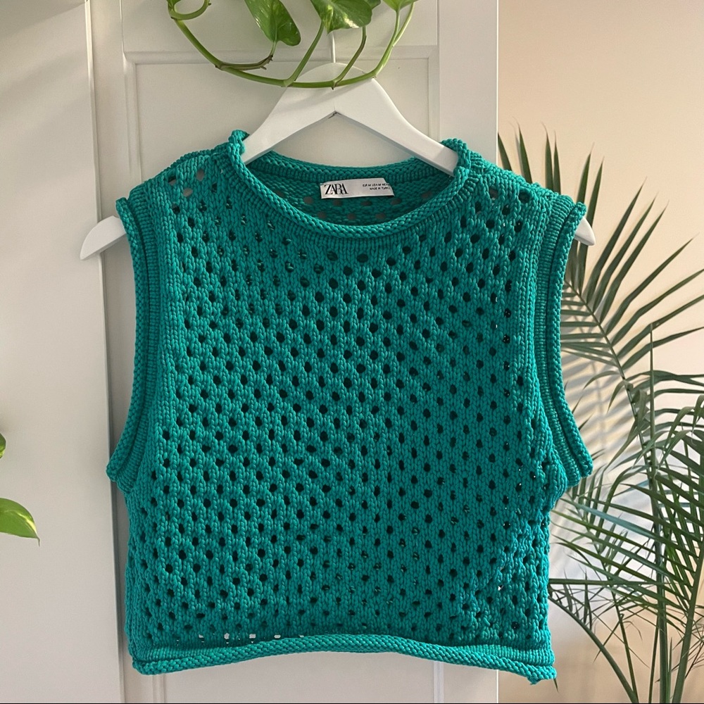 Zara Chunky Crochet Vest